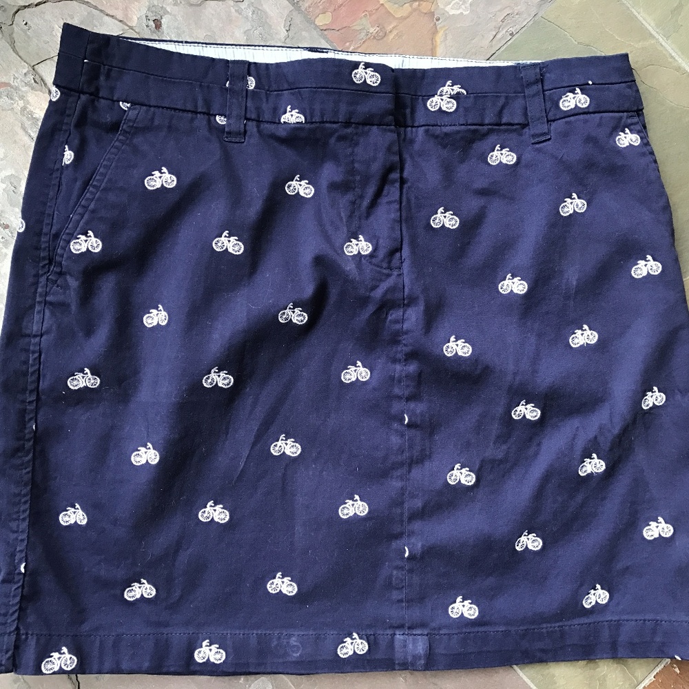 Bicycle Print Preppy Skirt!